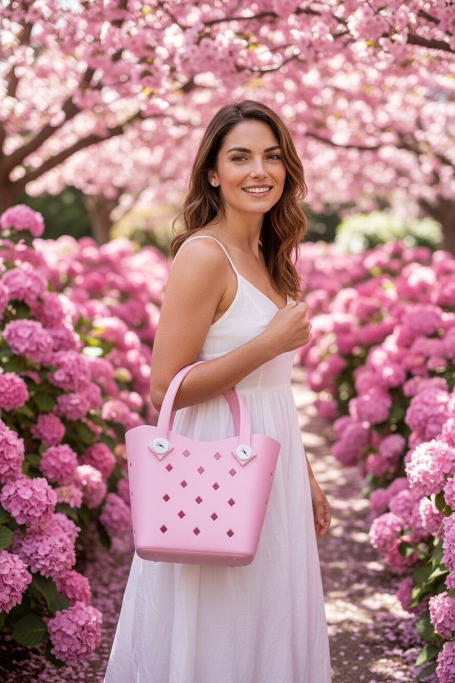 NWT ALDI Crane Pink Mini Haul It All Waterproof EVA Foam Tote